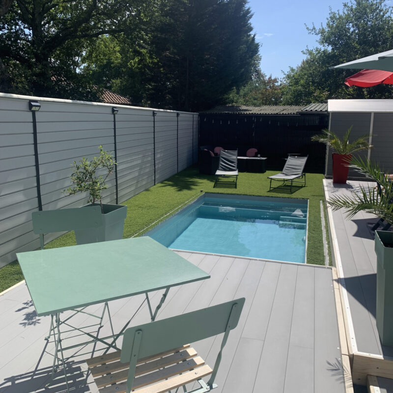 Terrasse mobile DIBLUE - Plancher Aluminium Gris - Vieux Boucau les Bains (40)