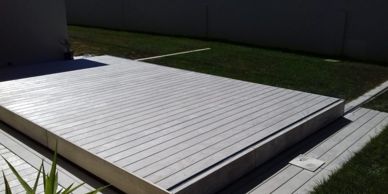 Terrasse mobile ,lames bois Accoya, Grad concept et Joints Ponts de Bateaux pour optimisation de l'étanchéité.